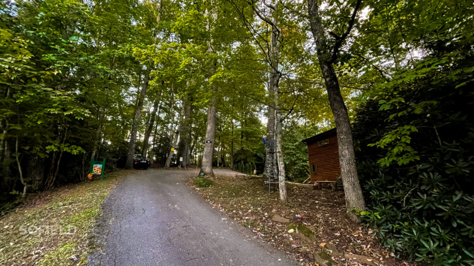Mountain Cabin Rental in Boone with Driveway View.